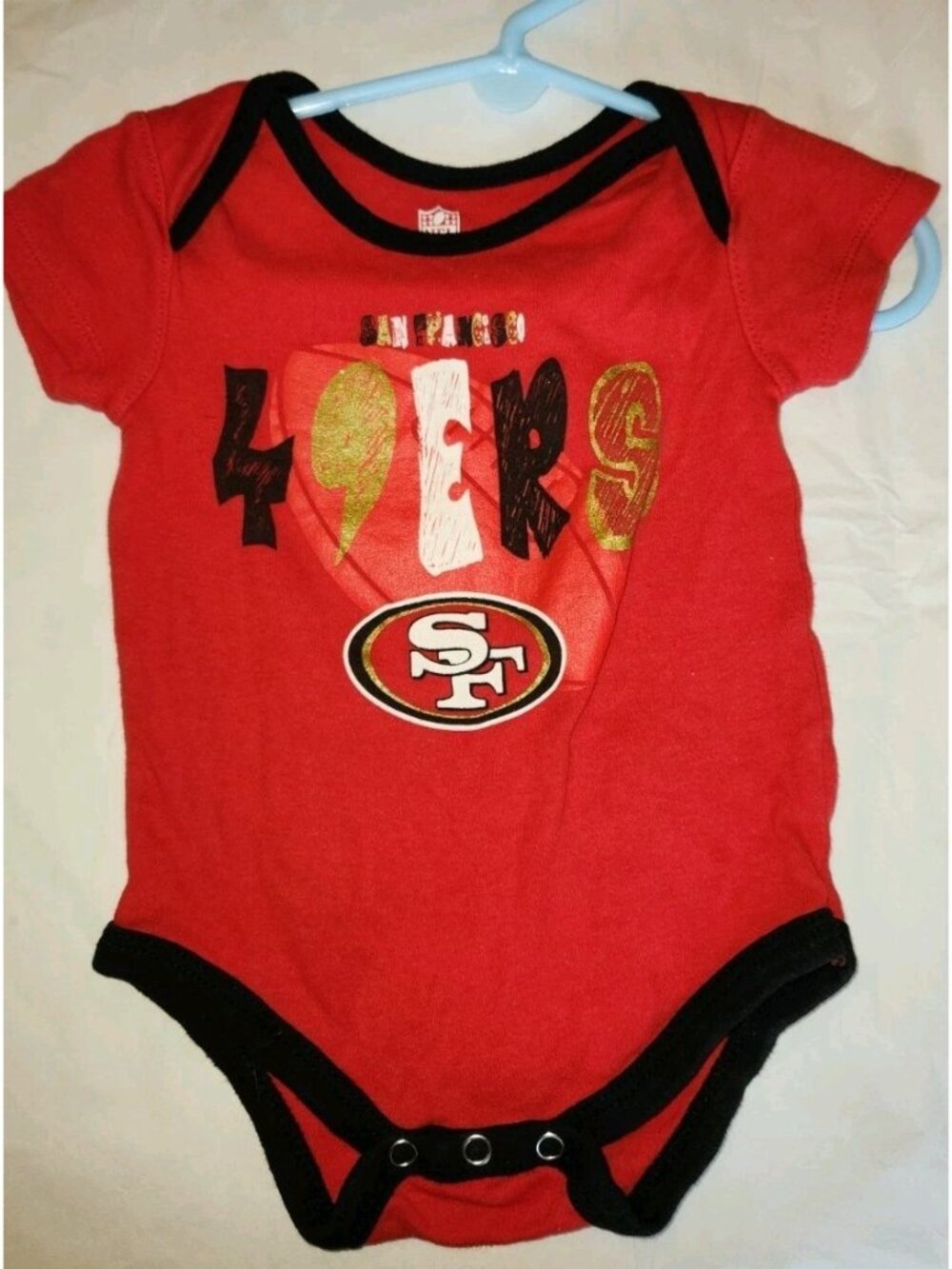 San Francisco 49ers 3-6 Months Baby NFL  red one piece